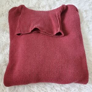 Leon Levin Maroon Pullover Turtleneck Sweater Size L